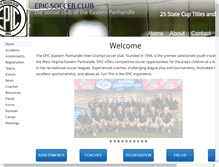 Tablet Screenshot of epicsoccerclub.org